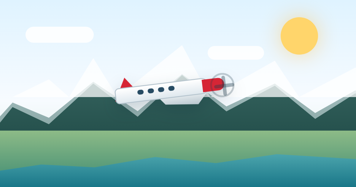 Small aircraft flying over Georgia's mountain routes.